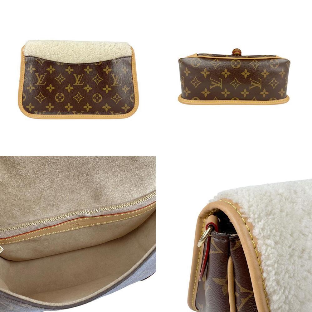 Louis Vuitton Monogram Diane NM Shoulder Bag Canvas Brown Ivory White - Picture 3 of 4